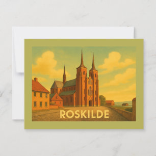 Cartão Postal Catedral de Roskilde Dinamarca