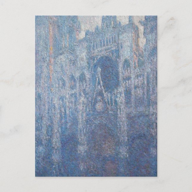 Cartão Postal Catedral de Rouen, Dia Claro por Claude Monet (Frente)