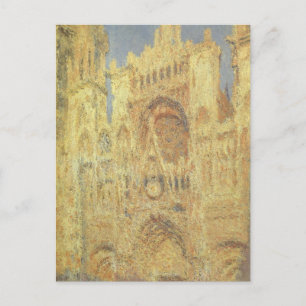 Cartão Postal Catedral de Rouen, Pôr do sol por Claude Monet