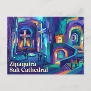 Cartão Postal Catedral de Sal de Zipaquirá Colômbia