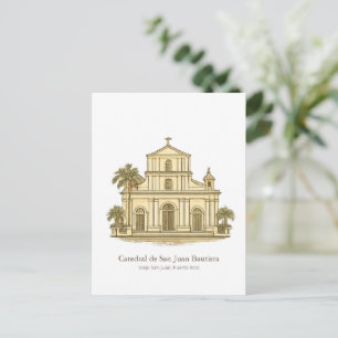 Cartão Postal Catedral de San Juan – Old San Juan