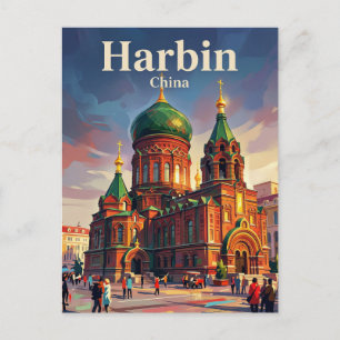 Cartão Postal Catedral de Santa Sofia em Harbin China