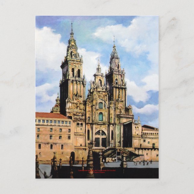 Cartão Postal Catedral de Santiago de Compostela (A Corunha) (Frente)