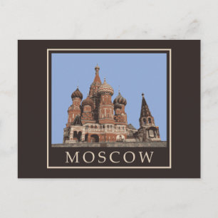 Cartão Postal Catedral de santo Basil em Moscou