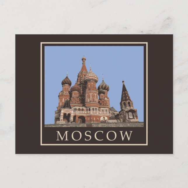 Cartão Postal Catedral de santo Basil em Moscou (Frente)