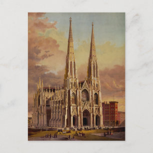 Cartão Postal Catedral de São Patrício no Midtown Manhattan