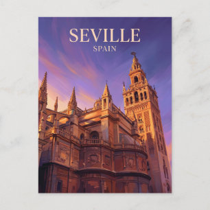 Cartão Postal Catedral de Sevilha e Torre Giralda Espanha