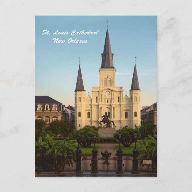 Cartão Postal Catedral de St. Louis New Orleans (Frente)