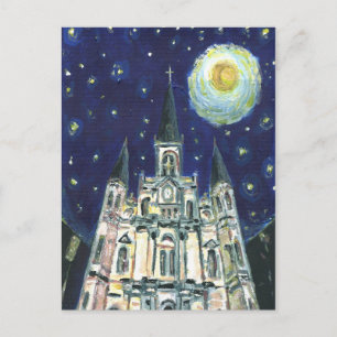 Cartão Postal Catedral de Starry Night