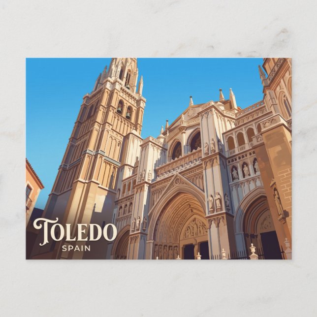 Cartão Postal Catedral de Toledo Espanha (Frente)