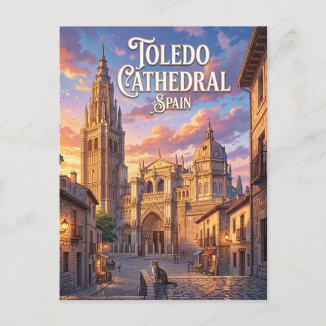 Cartão Postal Catedral de Toledo Espanha (Frente)