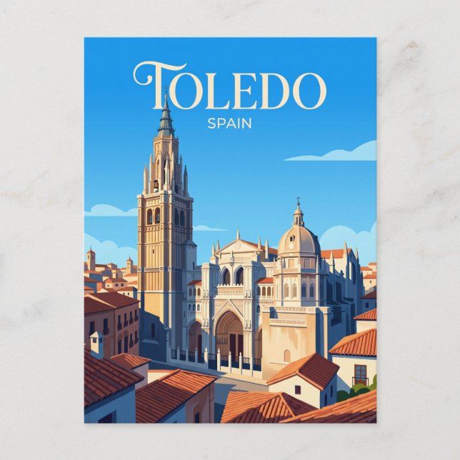Cartão Postal Catedral de Toledo Espanha (Frente)