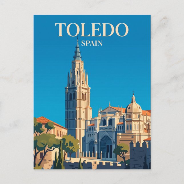 Cartão Postal Catedral de Toledo Espanha (Frente)