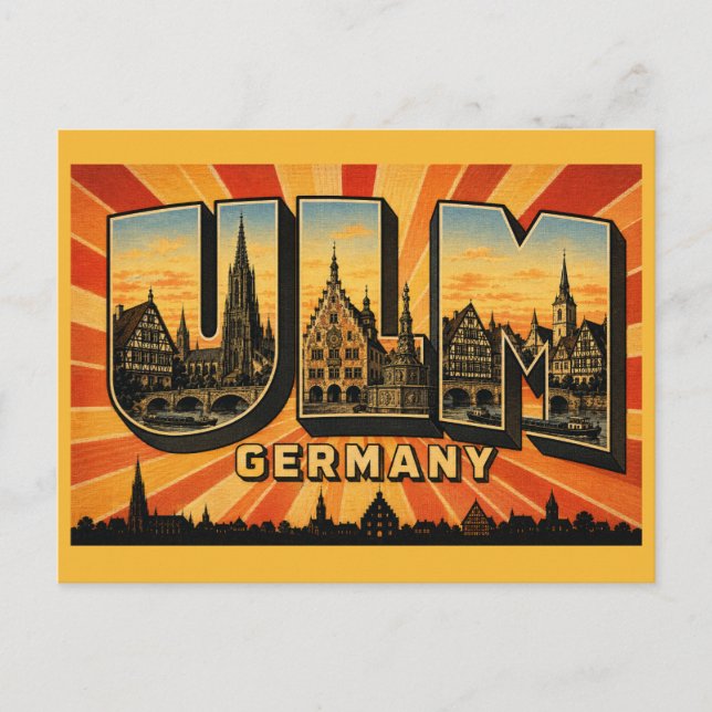 Cartão Postal Catedral de Ulm Alemanha (Frente)