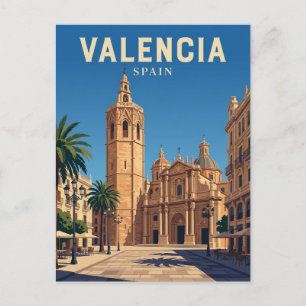Cartão Postal Catedral de Valência Espanha