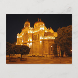 Cartão Postal Catedral de Varna à Noite