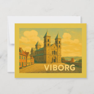 Cartão Postal Catedral de Viborg Dinamarca