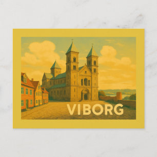 Cartão Postal Catedral de Viborg Dinamarca