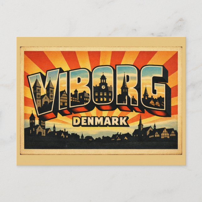 Cartão Postal Catedral de Viborg Dinamarca (Frente)