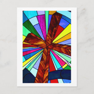 Cartão Postal Catedral de vidro corado