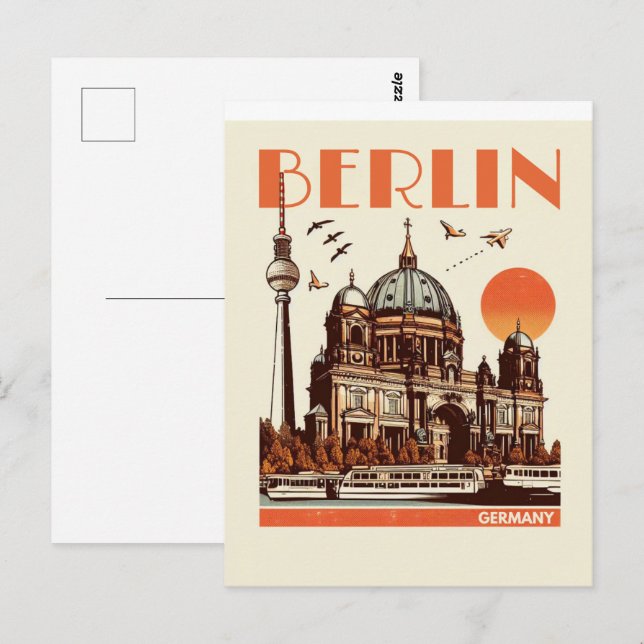 Cartão Postal catedral de vintage berlin - Igreja Colegial (Frente/Verso)
