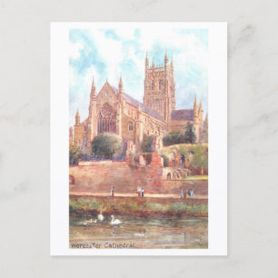 Cartão Postal Catedral de Worcester Antiga