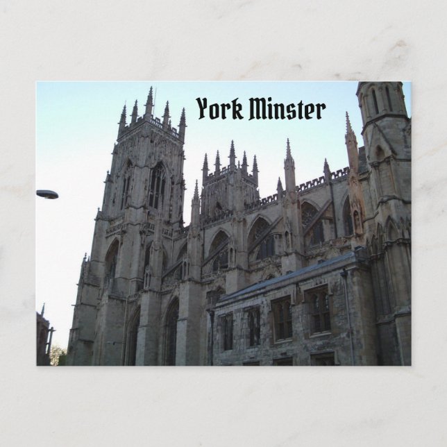 Cartão Postal Catedral de York (Frente)