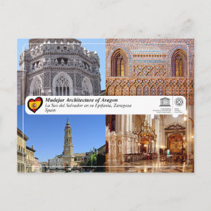 Cartão Postal Catedral del Salvador de Saragoça (La Seo) da UNES