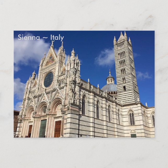 Cartão Postal Catedral dos Papais noeis Maria Assunta, Siena, It (Frente)