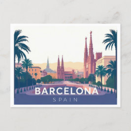Cartão Postal Catedral Espanha de Barcelona