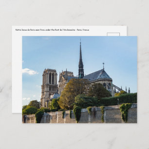 Cartão Postal Catedral Famosa de Notre Dame de Paris - França