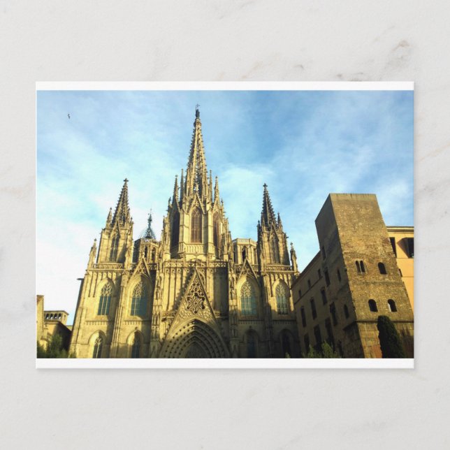 Cartão Postal Catedral Gótica Barcelona, Barri Gótica (Frente)