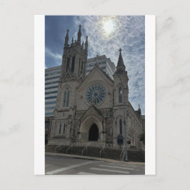 Cartão Postal Catedral Gótica Histórica com Rosácea