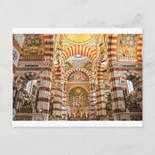 Cartão Postal Catedral Notre Dame de la garde em Marselha
