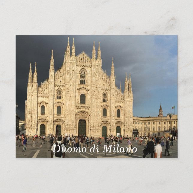 Cartão Postal Catedral Sagrada Duomo do Milano Milão Itália (Frente)