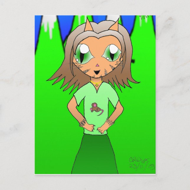 Cartão Postal CatGirl (Frente)