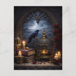 Cartão Postal Cathedral Gothic Wall Art – Raven Still Life