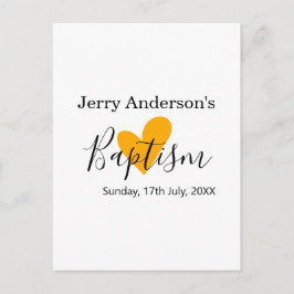 Cartão Postal Catholic baptism kids modern simple QR minimal