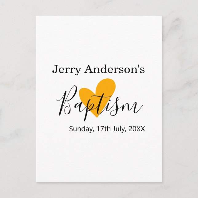 Cartão Postal Catholic baptism kids modern simple QR minimal (Frente)