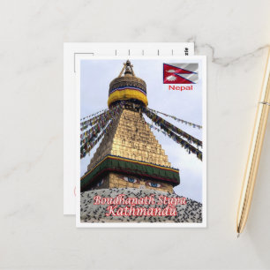 Cartão Postal Catmandu - Estupa Boudhanath - Nepal -