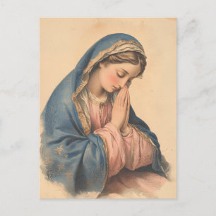 Cartão Postal Católica Mãe Dolorosa Maria Vintage
