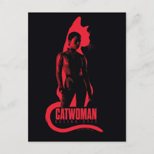 Cartão Postal CatWomen Selina Kyle Cat Silhouette