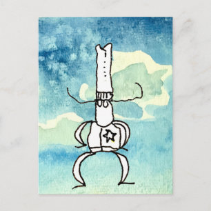 Cartão Postal Caubói do Texas de desenho animado engraçado
