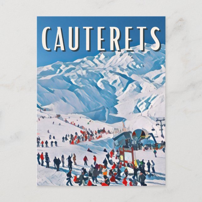 Cartão Postal Cauterets Station de ski (Frente)