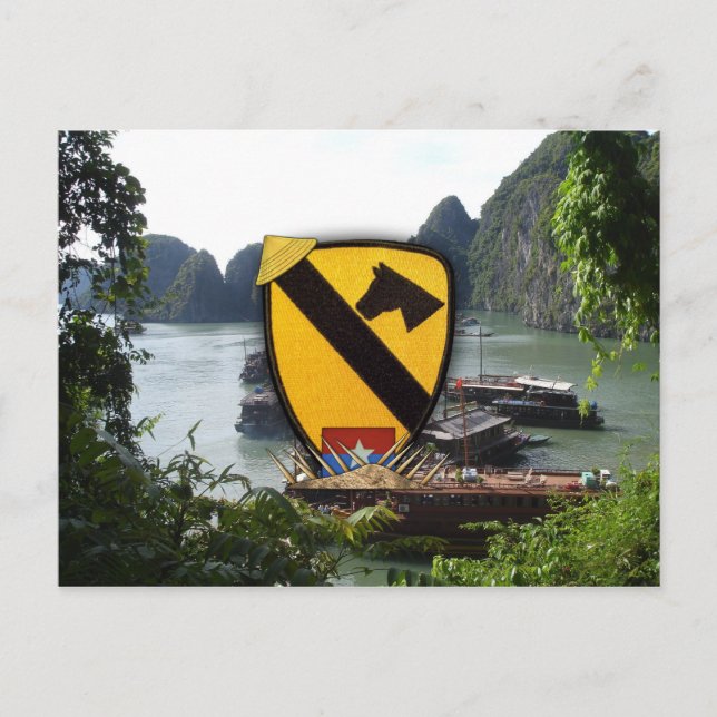 Cartão Postal Cav vets da 1ª Divisão de Cavalaria Aérea do Exérc (Frente)