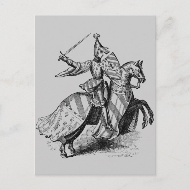 Cartão Postal Cavaleiro em Horseback (Frente)