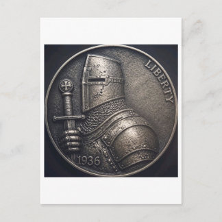 Cartão Postal Cavaleiro medieval. 