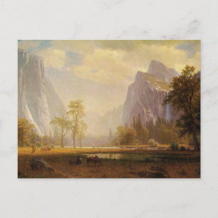Cartão Postal Cavaleiro no lago na pintura de Canyon