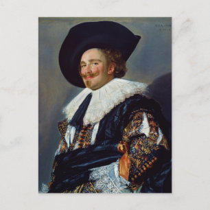 Cartão Postal Cavaleiro Rindo de Frans Hals (1624)