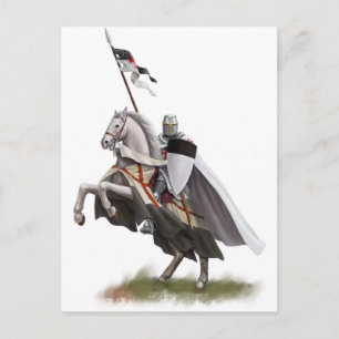 Cartão Postal Cavaleiro Templário Montado